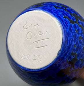 Gourd Flower Vase in Cobalt Crystalline, 13.25"h (Ben Owen III)
