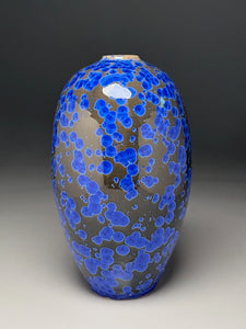 Egg Vase in Cobalt Crystalline, 12.25"h (Ben Owen III)
