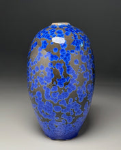 Load image into Gallery viewer, Egg Vase in Cobalt Crystalline, 12.25&quot;h (Ben Owen III)
