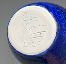 Load image into Gallery viewer, Egg Vase in Cobalt Crystalline, 12.25&quot;h (Ben Owen III)
