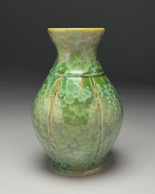 Load image into Gallery viewer, Melon Han Vase in Lily Pad Green Crystalline, 9&quot;h (Ben Owen III)
