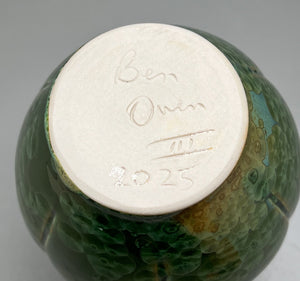 Melon Han Vase in Lily Pad Green Crystalline, 9"h (Ben Owen III)