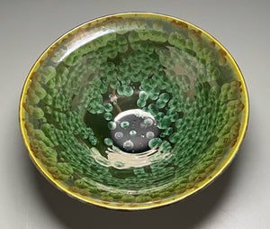 Trumpet Flair Bowl in Lily Pad Green Crystalline, 12"dia. (Ben Owen III)