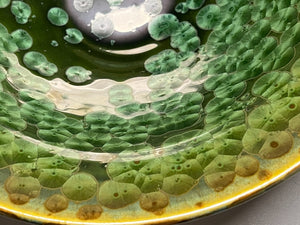 Trumpet Flair Bowl in Lily Pad Green Crystalline, 12"dia. (Ben Owen III)