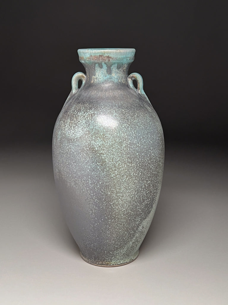Two-Handled Vase in Patina Green, 12