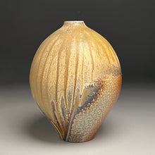 Load image into Gallery viewer, Egg Vase in Cobalt, Yellow Matte, and Ash Glazes, 10.5"h (Ben Owen III)
