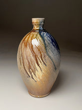 Load image into Gallery viewer, Combed Bottle in Ash with Cobalt, 12.25&quot;h  (Ben Owen III)
