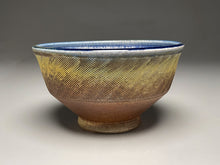 Load image into Gallery viewer, Combed Serving Bowl #2 in Cobalt and Ash Glazes, 7.25&quot;dia. (Tableware Collection)
