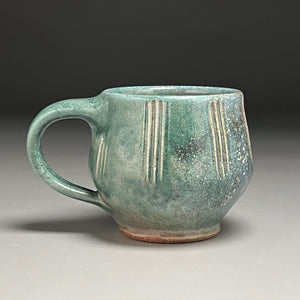 Combed Mug in Patina Green, 3.5"h (Ben Owen III)