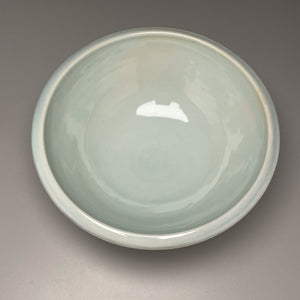 Bowl #3 in Blue Celadon with Copper Red designs, 6.75"dia. (Elizabeth McAdams)