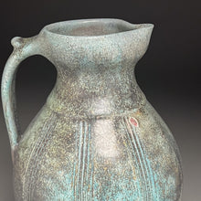 Load image into Gallery viewer, Combed Pitcher in Patina Green, 10.75&quot;h (Ben Owen III)
