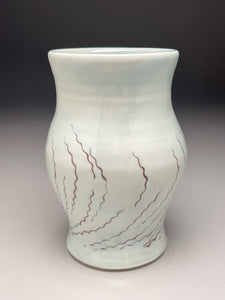 Flower Vase in Blue Glaze, 6.75"h (Elizabeth McAdams)