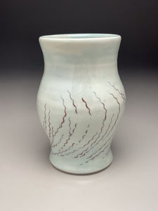 Flower Vase in Blue Glaze, 6.75"h (Elizabeth McAdams)