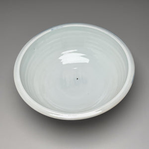 Bowl in Clear with Dark Blue Carved designs, 7"dia. (Elizabeth McAdams)