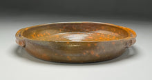 Load image into Gallery viewer, Bread Tray in Speckled Orange and Green, 13&quot;dia. (Ben Owen Sr.)
