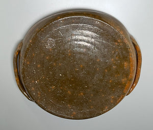 Bread Tray in Speckled Orange and Green, 13"dia. (Ben Owen Sr.)