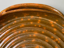 Load image into Gallery viewer, Bread Tray in Speckled Orange and Green, 13&quot;dia. (Ben Owen Sr.)
