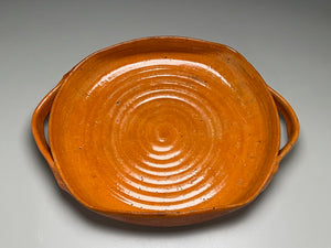 Bread Tray in Orange, 15.25"dia. (Ben Owen Sr.)