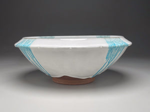 Ming Bowl in Dogwood White with Blue Accents, 14.25"dia. (Ben Owen III)