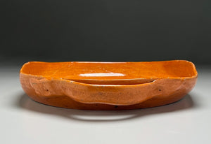 Bread Tray in Orange, 15.25"dia. (Ben Owen Sr.)