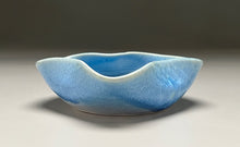 Load image into Gallery viewer, Altered Dish in Turquoise Crystalline, 5.5&quot;dia (Juliana Owen)
