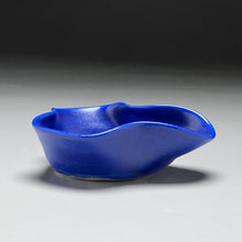 Load image into Gallery viewer, Altered Dish #1 in Midnight Blue Crystalline, 4.75&quot;dia (Juliana Owen)
