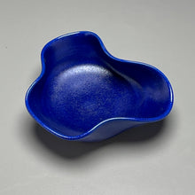 Load image into Gallery viewer, Altered Dish #1 in Midnight Blue Crystalline, 4.75&quot;dia (Juliana Owen)
