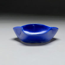 Load image into Gallery viewer, Altered Dish #2 in Midnight Blue Crystalline, 4.5&quot;dia (Juliana Owen)

