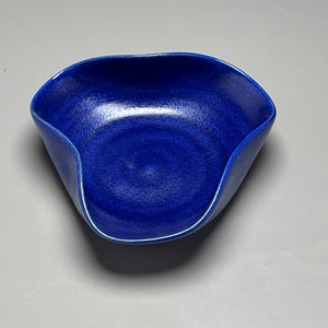 Altered Dish #2 in Midnight Blue Crystalline, 4.5"dia (Juliana Owen)