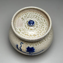 Load image into Gallery viewer, Covered Jar in Salt Glaze &amp; Cobalt Grapevine, 5.75&quot;h (Ben Owen Sr.)
