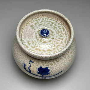 Covered Jar in Salt Glaze & Cobalt Grapevine, 5.75"h (Ben Owen Sr.)
