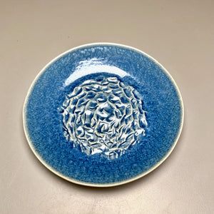 Textured Dish in Turquoise Crystalline, 5.25"dia (Juliana Owen)