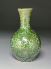 Load image into Gallery viewer, Genie Bottle in Lily Pad Green Crystalline, 9&quot;h (Ben Owen III)
