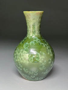 Genie Bottle in Lily Pad Green Crystalline, 9"h (Ben Owen III)