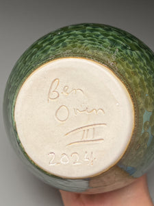 Genie Bottle in Lily Pad Green Crystalline, 9"h (Ben Owen III)