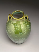 Load image into Gallery viewer, Tang Vase in Lily Pad Green Crystalline, 11.5&quot;h (Ben Owen III)
