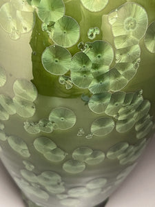 Tang Vase in Lily Pad Green Crystalline, 11.5"h (Ben Owen III)
