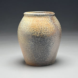 Open Mouth Vase in Salt and Ash Glazes, 6.75"h (Silas Bradley)