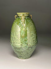 Load image into Gallery viewer, Edo Jar in Lily Pad Green Crystalline, 11"h (Ben Owen III)
