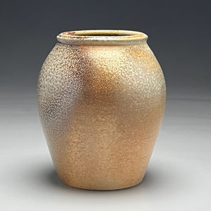 Open Mouth Vase in Salt and Ash Glazes, 6.75"h (Silas Bradley)