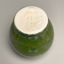 Load image into Gallery viewer, Miniature Egg Vase in Lily Pad Green Crystalline, 3.5"h (Ben Owen III)
