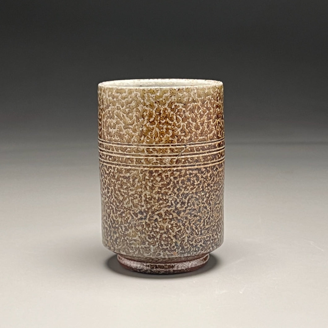 Angled Cup #2 in Salt and Ash Glazes, 4.5