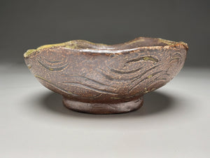 Carved Bowl in Salt and Natural Ash, 8"d. (Elizabeth McAdams)