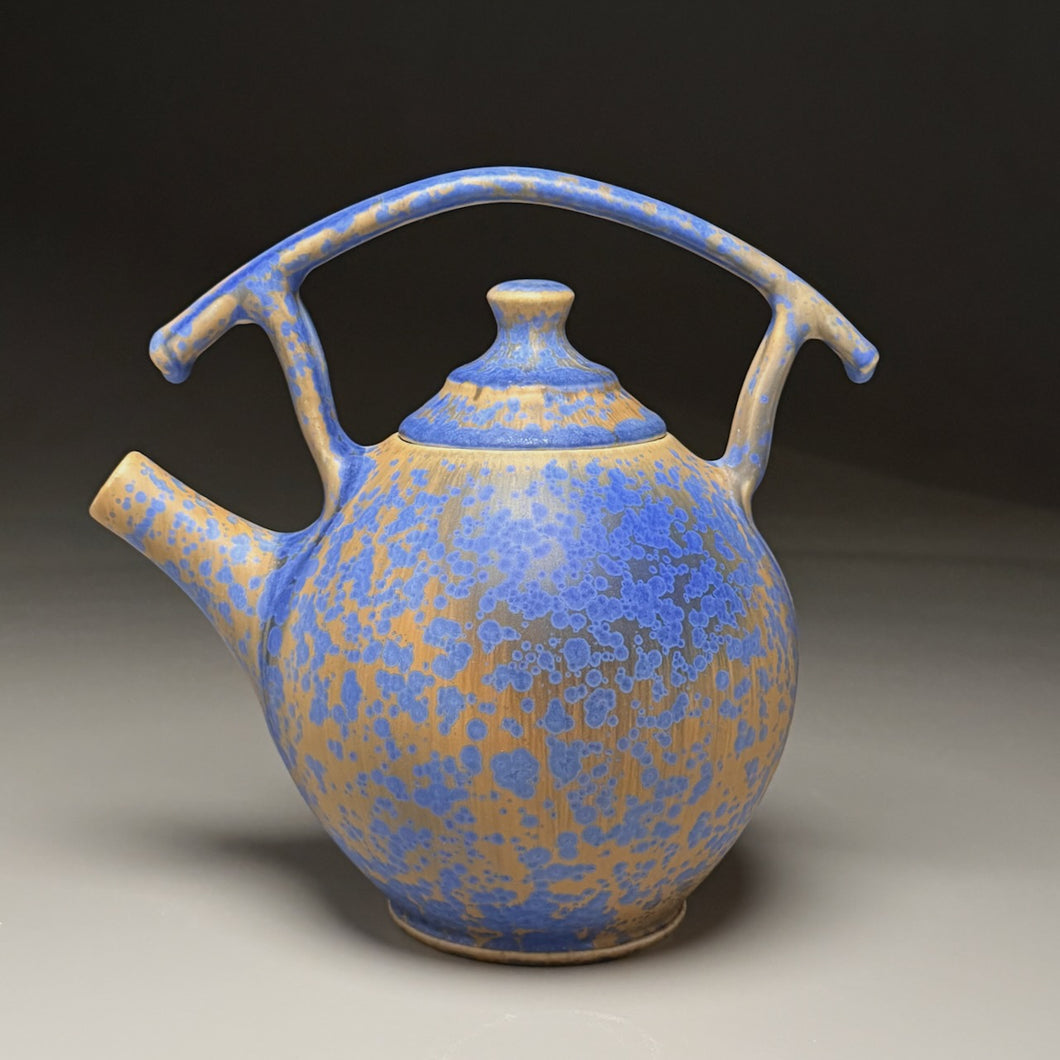 Post-and-Lintel Teapot in Stardust Blue, 8.5