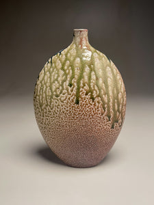 Altered Bottle #3 in Cobalt, Ash, & Salt Glaze, 10"h (Ben Owen III)