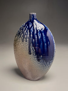 Altered Bottle #3 in Cobalt, Ash, & Salt Glaze, 10"h (Ben Owen III)