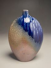 Load image into Gallery viewer, Altered Bottle #4 in Cobalt, Ash, &amp; Salt Glaze, 10&quot;h (Ben Owen III)
