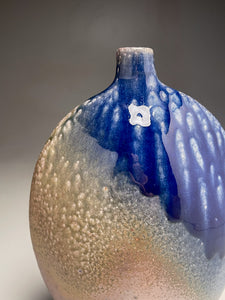 Altered Bottle #4 in Cobalt, Ash, & Salt Glaze, 10"h (Ben Owen III)