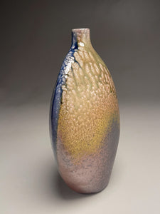 Altered Bottle #4 in Cobalt, Ash, & Salt Glaze, 10"h (Ben Owen III)