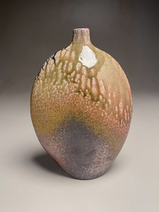 Altered Bottle #4 in Cobalt, Ash, & Salt Glaze, 10"h (Ben Owen III)